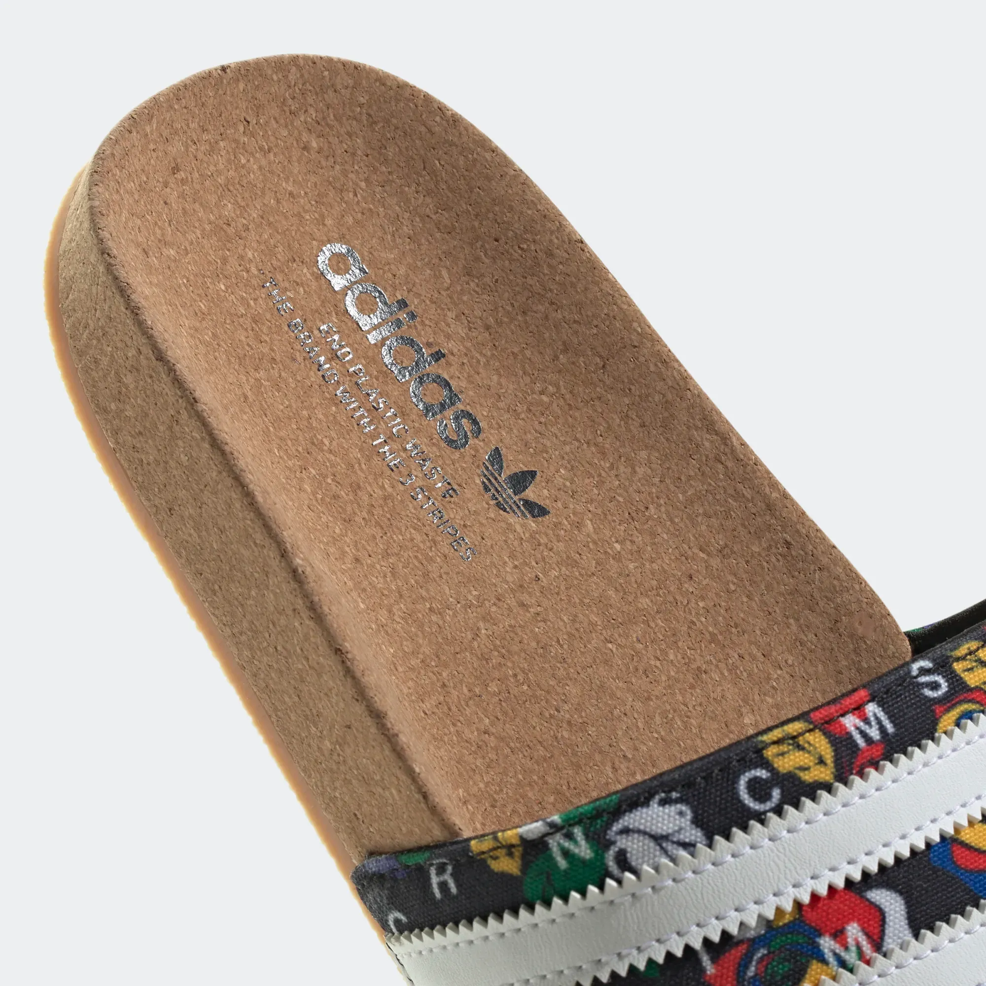 Adidas Women's Rich Mnisi Adilette Slides - Core Black / Cloud White / Multi