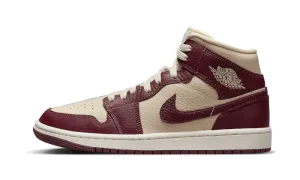Air Jordan 1 Mid Split Beach Cherrywood Red