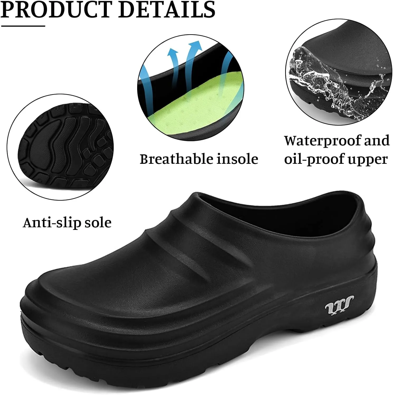 Armadillo Clogs Nurses Shoes for Women Men Non Slip Oil Water Resistant Safety Comfortable Work Shoes Ideal for Healthcare Kitchen Food Service Garden Unisex