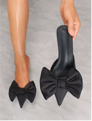 Black Bow Mules