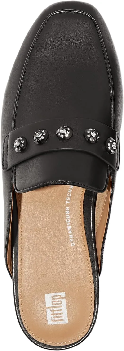 FitFlop Women's Delicato Crystal-Cluster Soft Leather Mules