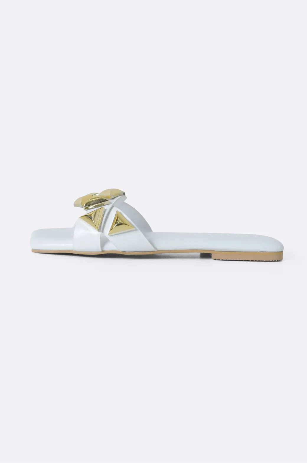 GOLD STUD SLIDES