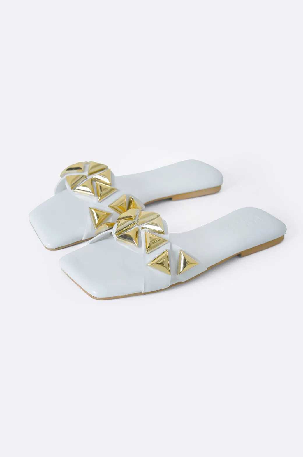 GOLD STUD SLIDES