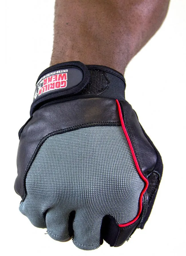 Gorilla Wear - Men's Weight-Training Gloves - Black/Gray