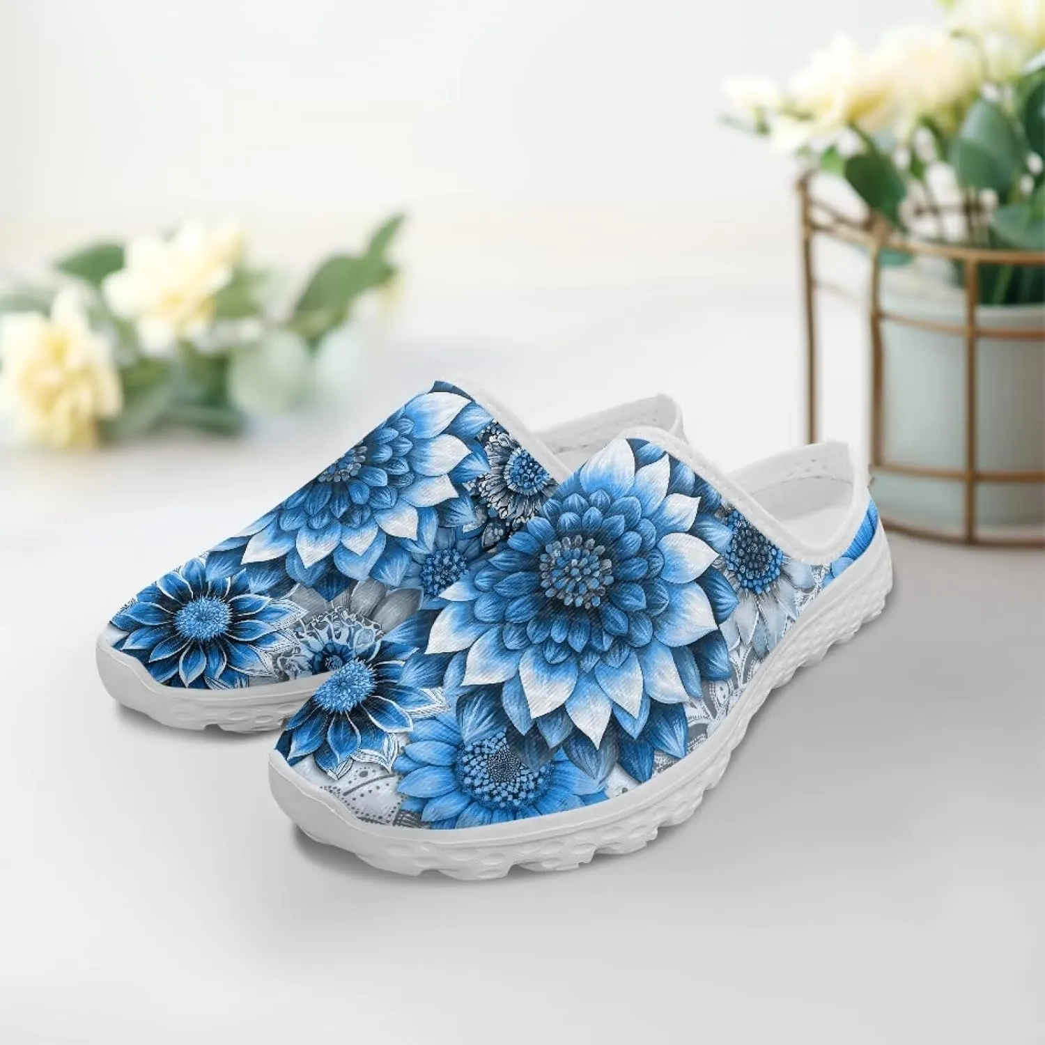 GOSTONG Slip-On Mules & Clogs for Women Light Open Back Shoes Comfort Walking Shoes Breathable Non Slip House Slippers Size 6-13.5