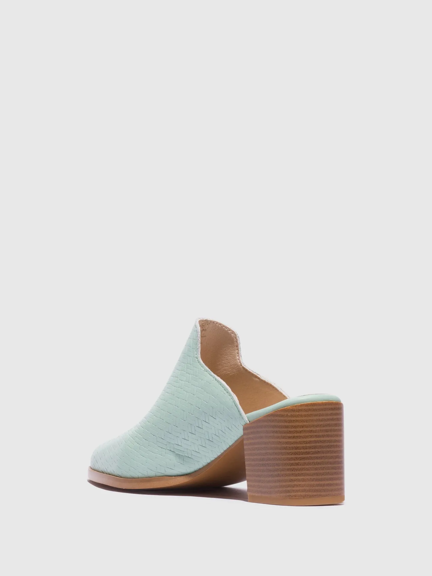Green Pointed Toe Mules