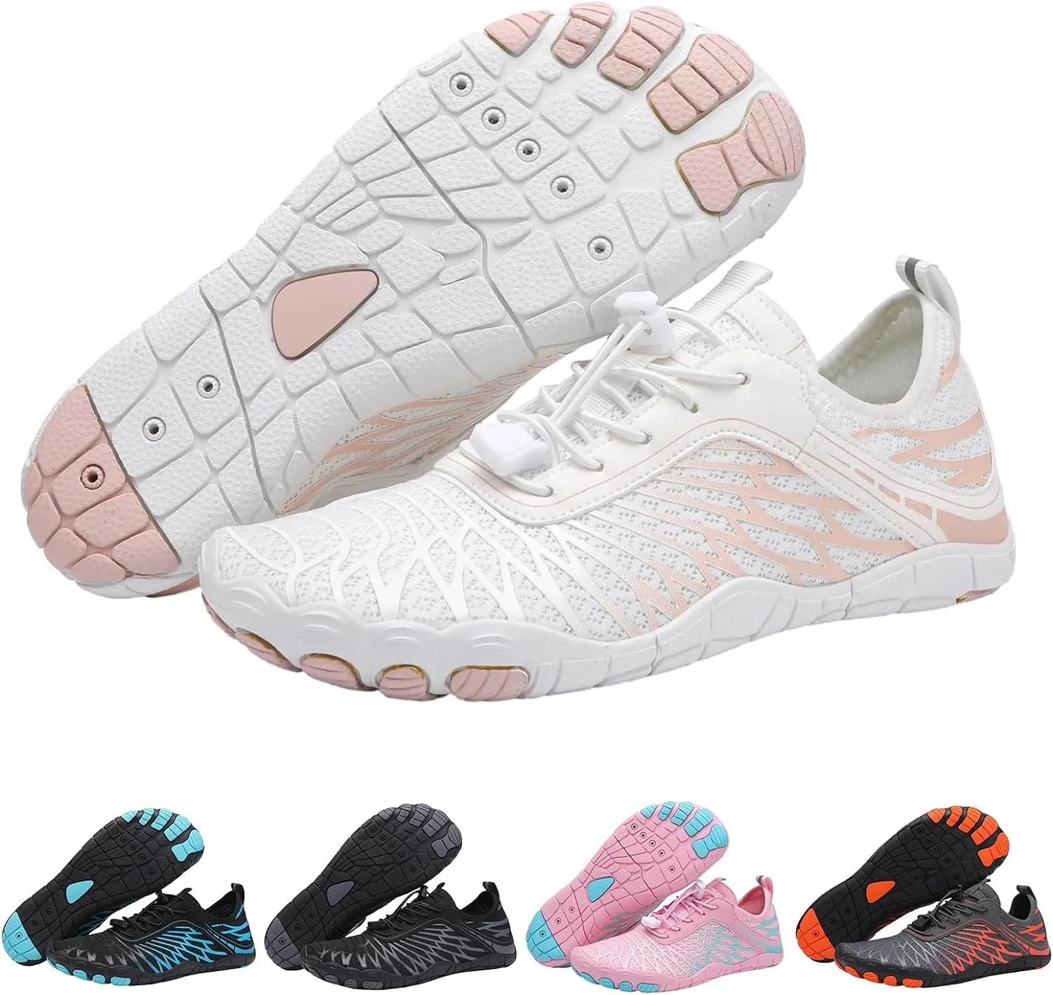 Hiking Barefoot Shoes for Women Men Pro-Healthy&Non-Slip Water Shoe Quick Drying Breathable Hike Walking Shoes Waterproof Trail Running Water Shoe Wide Toe Box Footwear Beach Sneakers Unisex