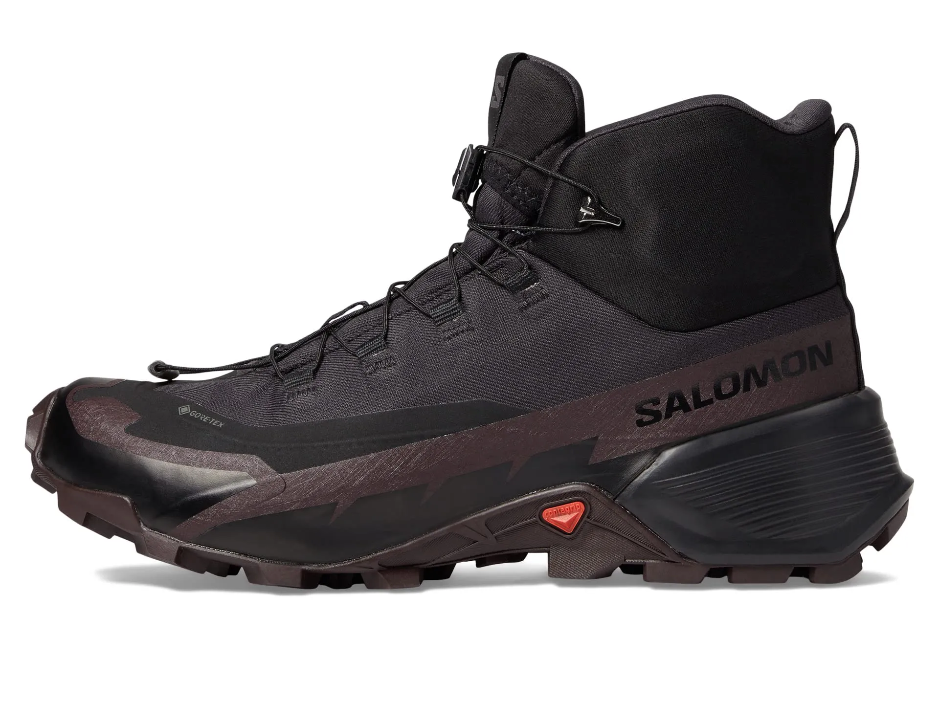 Hiking boots Salomon Cross Hike Mid GTX 2, black/burgundy