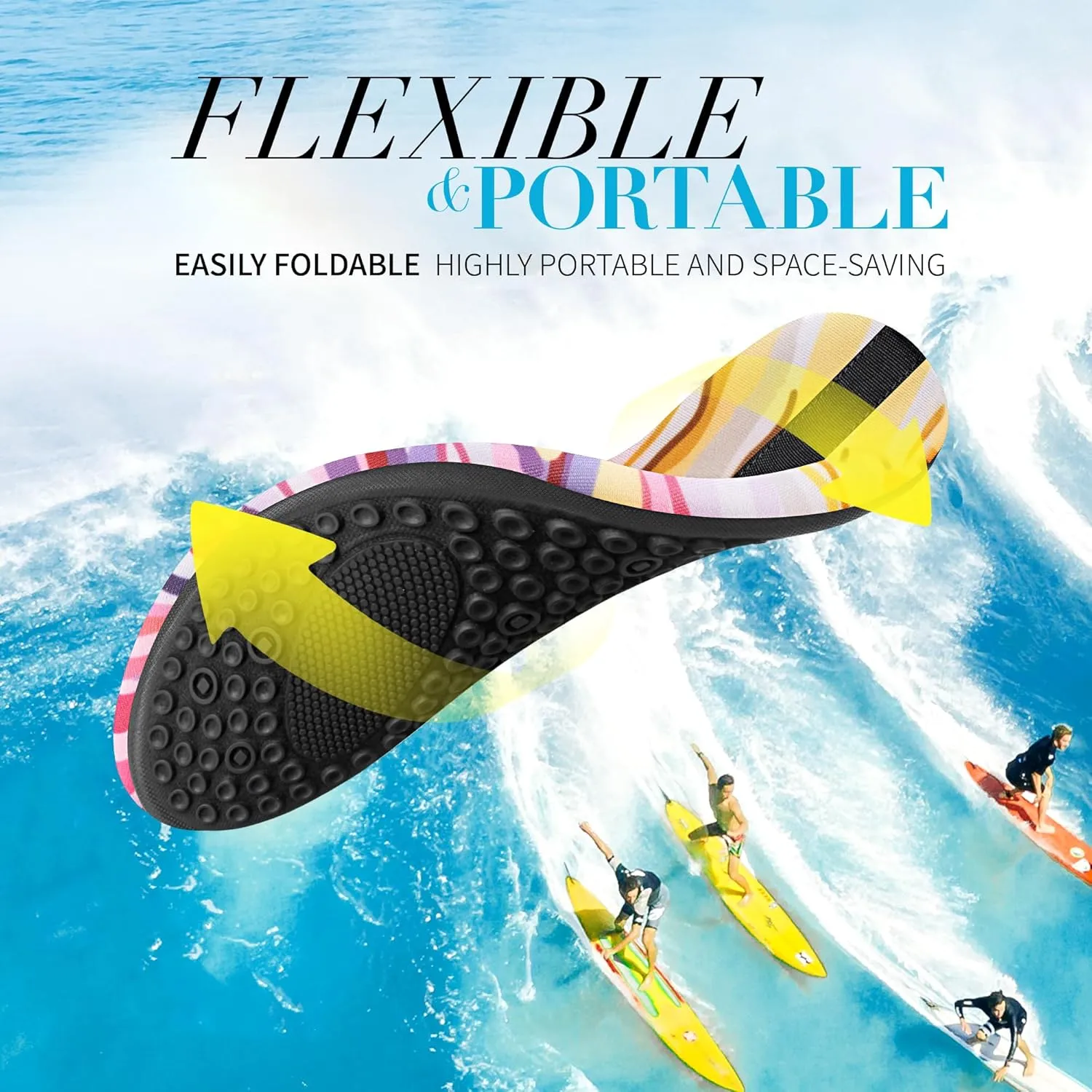 Homitem Water Shoes for Women Men Aqua Socks Swim Beach Pool River Slip-On Barefoot Quick-Dry Vacation Cruise Essentials Accessories for Yoga Kayak Sports