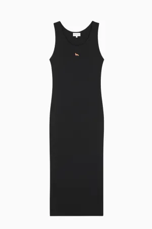 Maison Kitsun Baby Fox Ribbed Tank Dress - Black