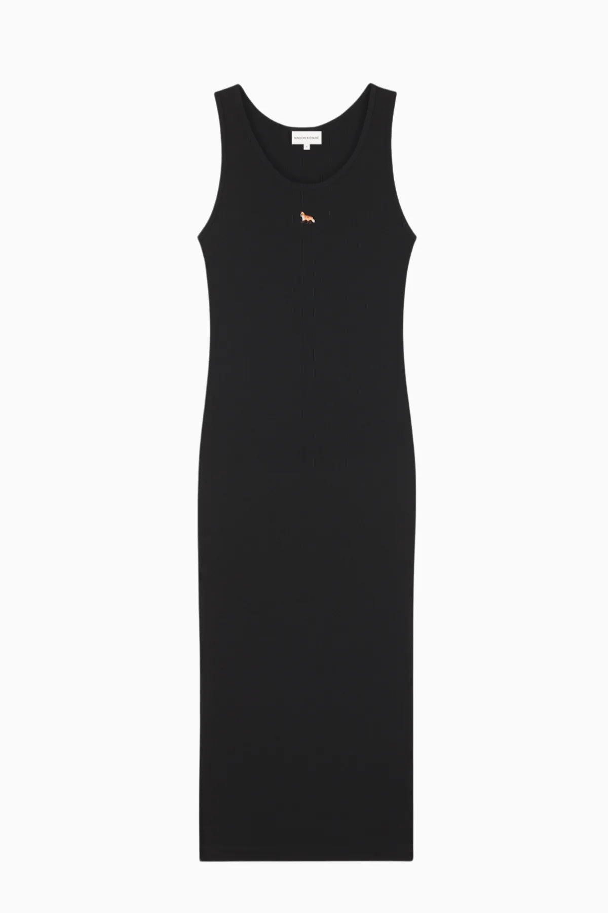 Maison Kitsun Baby Fox Ribbed Tank Dress - Black