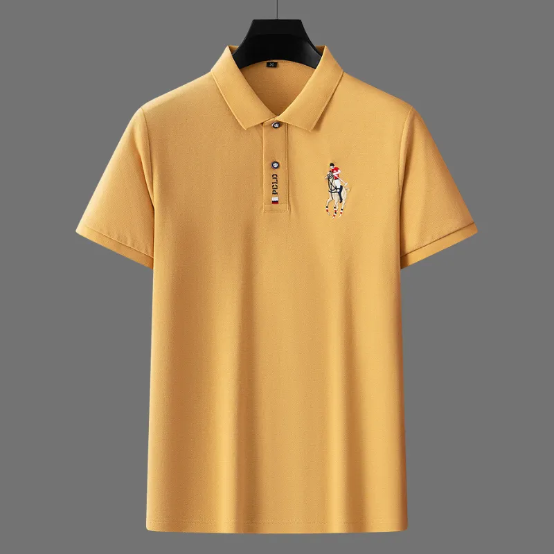 Men's Polo Shirt - 100% Cotton - Regular Fit - Short Sleeve Ribbed Collar Casual Wear