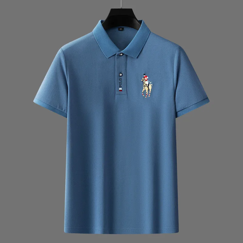 Men's Polo Shirt - 100% Cotton - Regular Fit - Short Sleeve Ribbed Collar Casual Wear