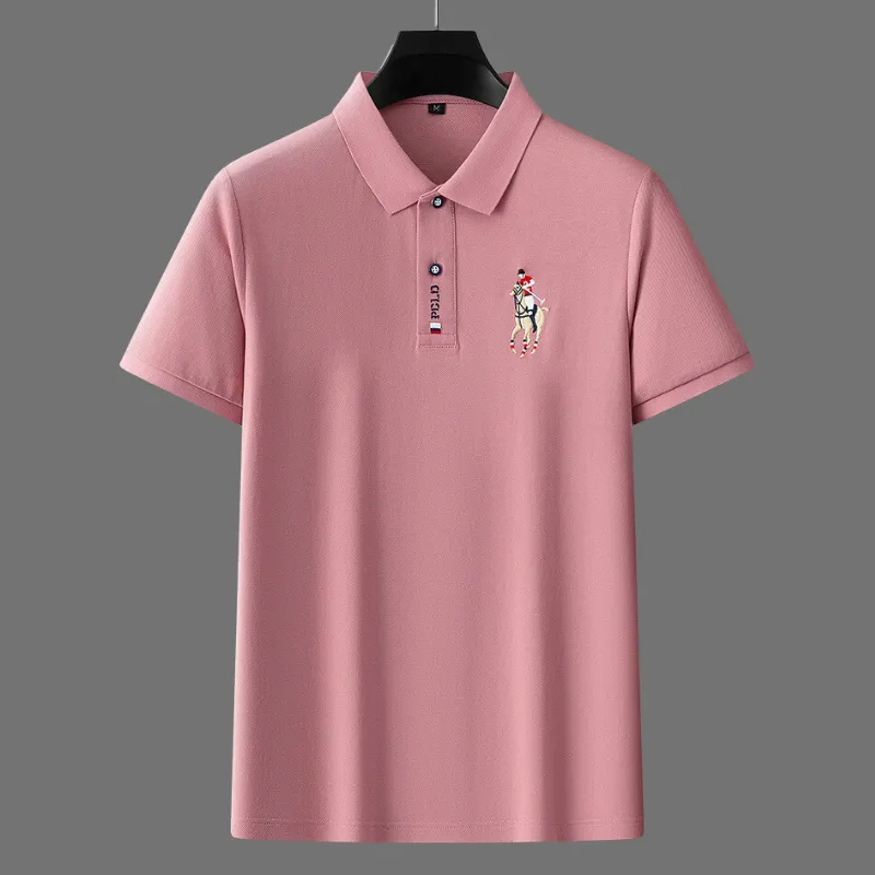 Men's Polo Shirt - 100% Cotton - Regular Fit - Short Sleeve Ribbed Collar Casual Wear