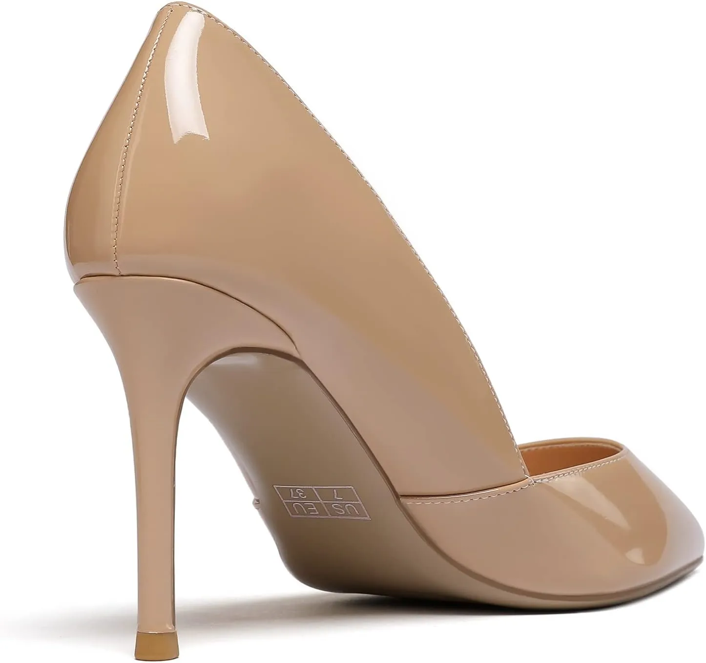Mettesally Womens Elegant Pointy Toe High Heels Pumps D'Orsay Slip On Stilettos Heeled Party Dress Shoes