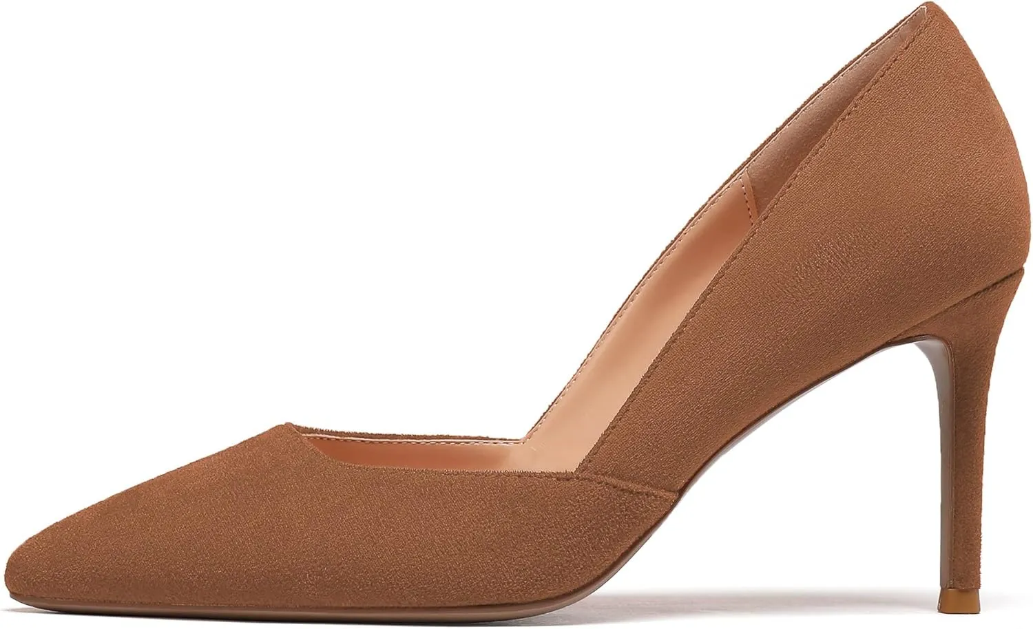 Mettesally Womens Elegant Pointy Toe High Heels Pumps D'Orsay Slip On Stilettos Heeled Party Dress Shoes