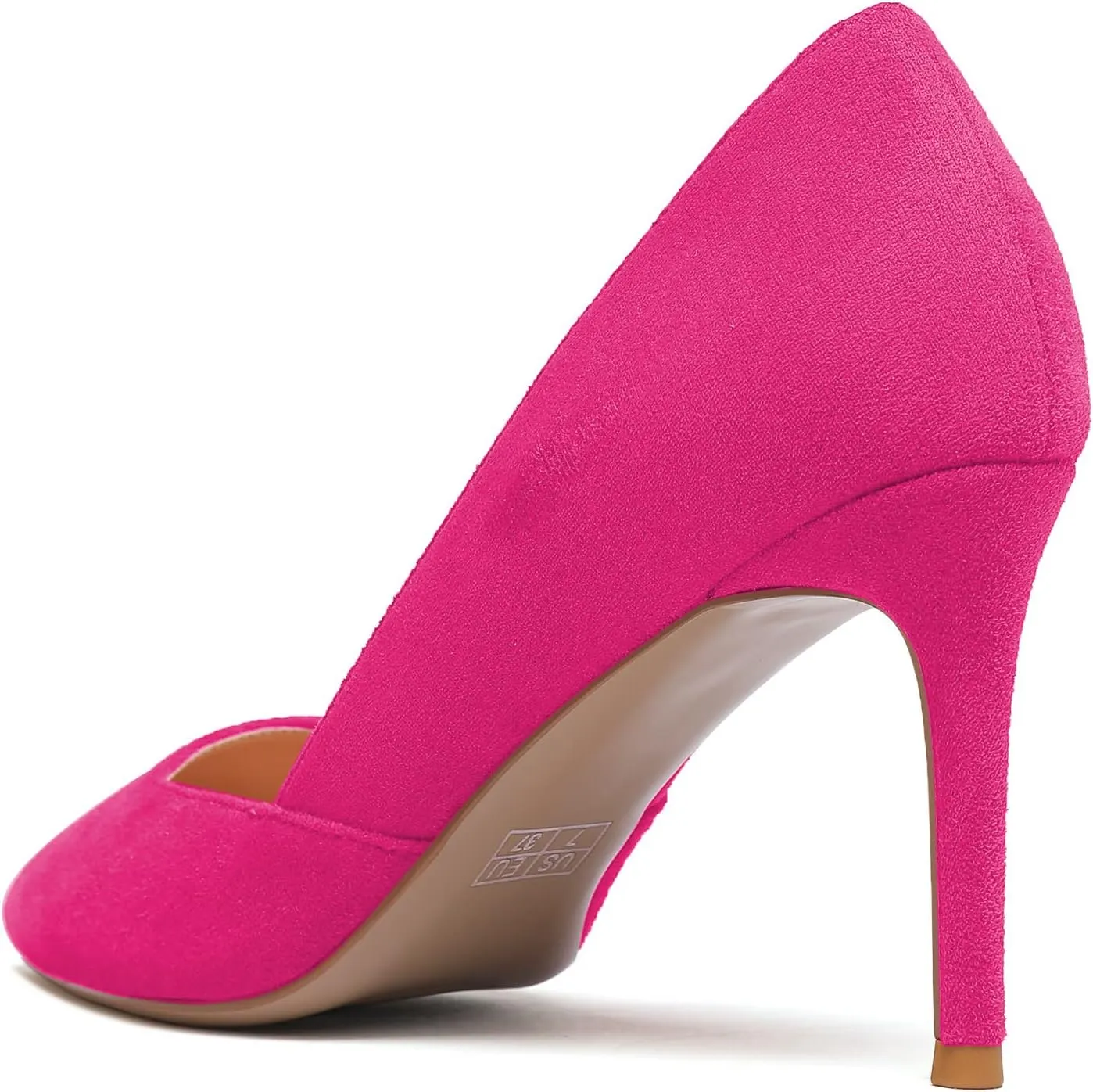 Mettesally Womens Elegant Pointy Toe High Heels Pumps D'Orsay Slip On Stilettos Heeled Party Dress Shoes