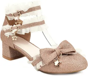 MIOKE Women's Chunky Block Low Heel Pumps Square Toe Comfort Ankle Strap Sandal Party Office Dress Shoes