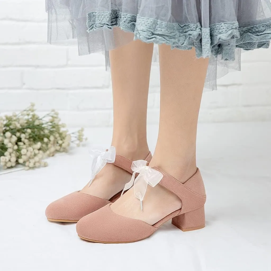 MIOKE Women's Pointed Toe D'Orsay Pumps Comfort Ankle Strap Block Mid Heel Dress Sandals Party Office Shoes