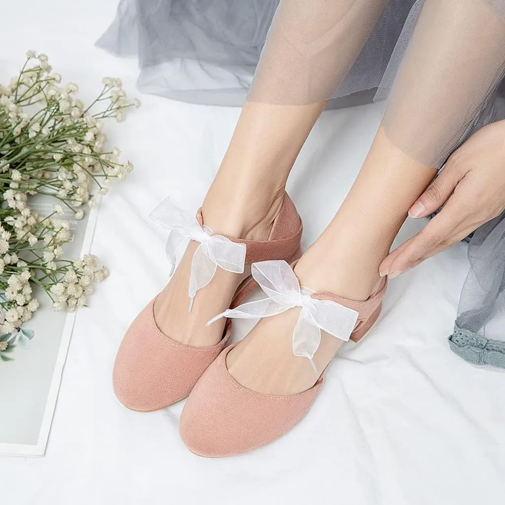 MIOKE Women's Pointed Toe D'Orsay Pumps Comfort Ankle Strap Block Mid Heel Dress Sandals Party Office Shoes