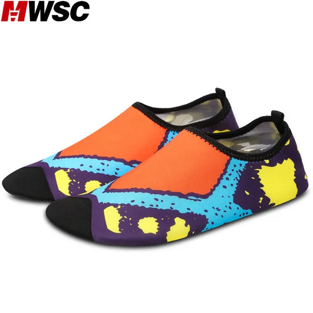 MWSC 2017 Summer New Unisex Women Fashion Slippers Waterproof Casual Shoes Soft Light Flat with Sandals Aqua Socks Water Shoes