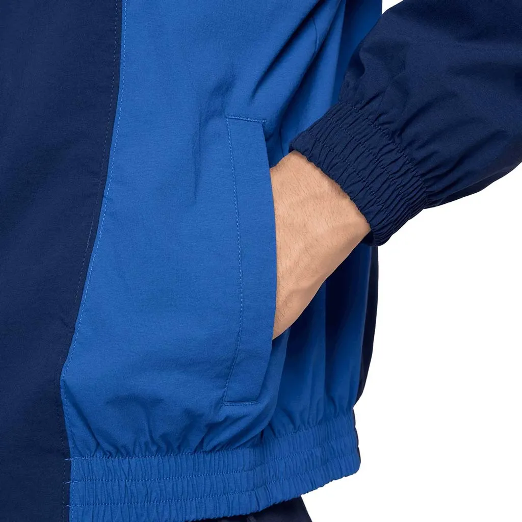 NIKE SB FULL ZIP WOVEN SKATE JACKET - BLUE VOID/GAME ROYAL/WHITE