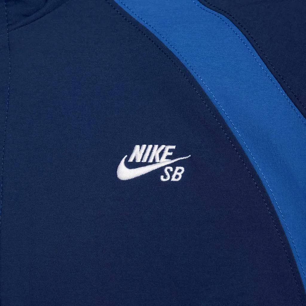 NIKE SB FULL ZIP WOVEN SKATE JACKET - BLUE VOID/GAME ROYAL/WHITE
