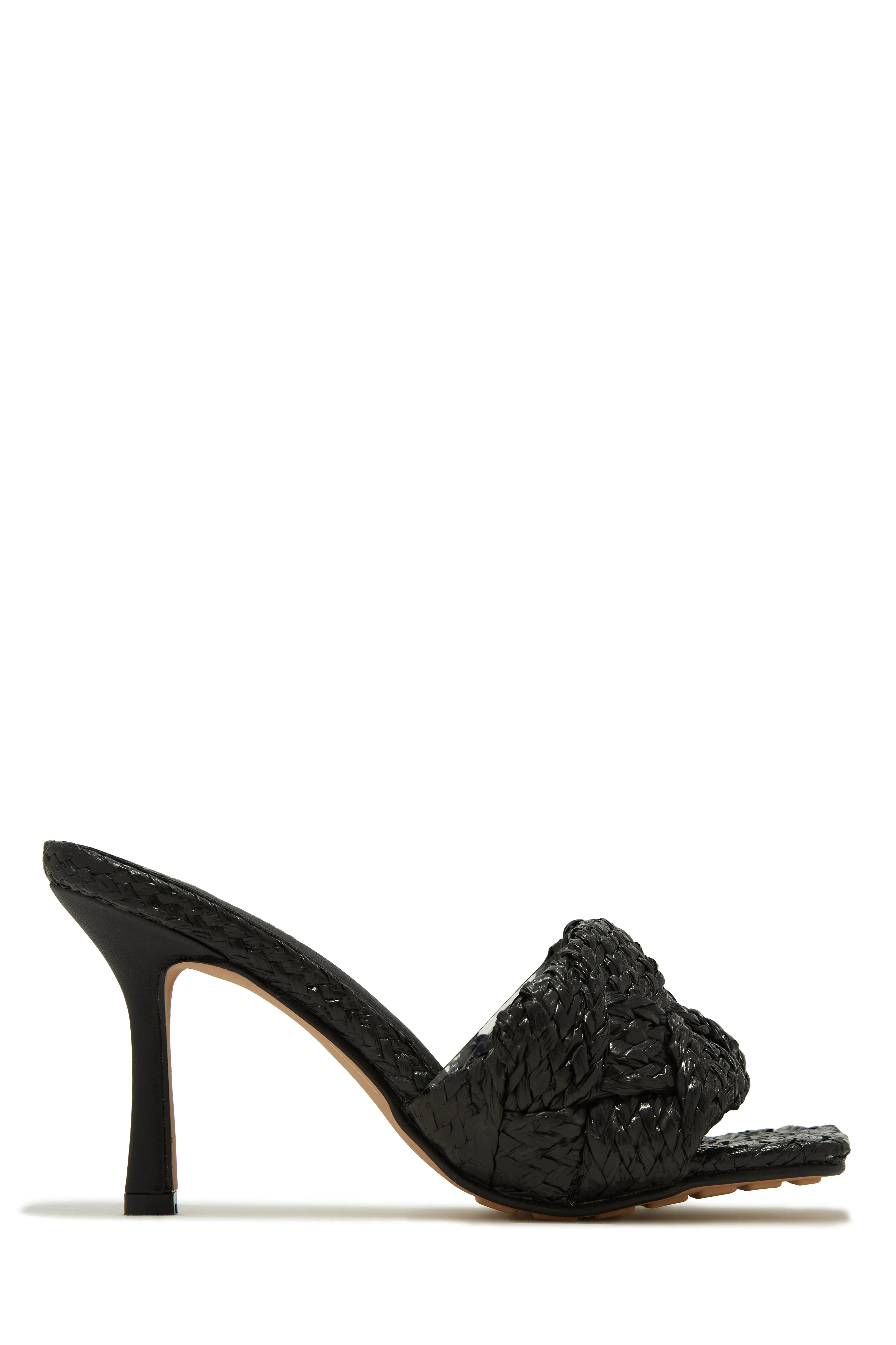 Positano Mid Heel Mules - Black