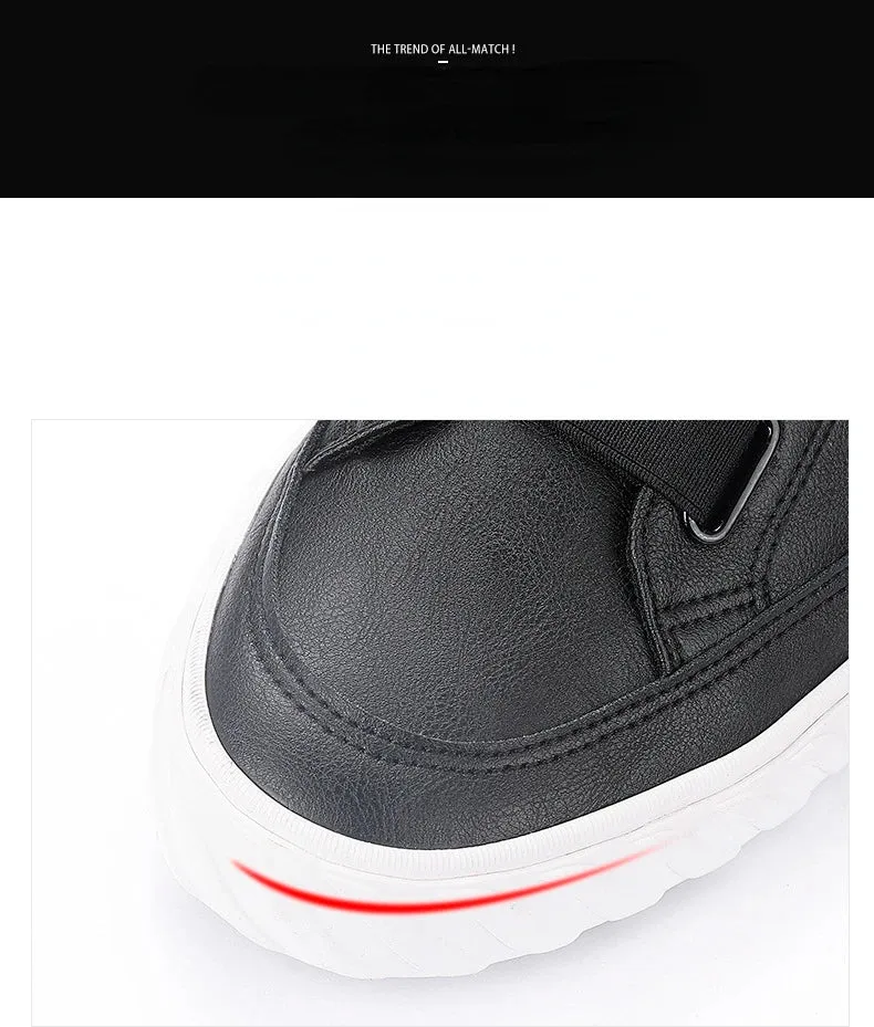 Retro High Top Men's Shoes Luxury Leather.
