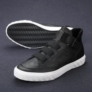 Retro High Top Men's Shoes Luxury Leather.