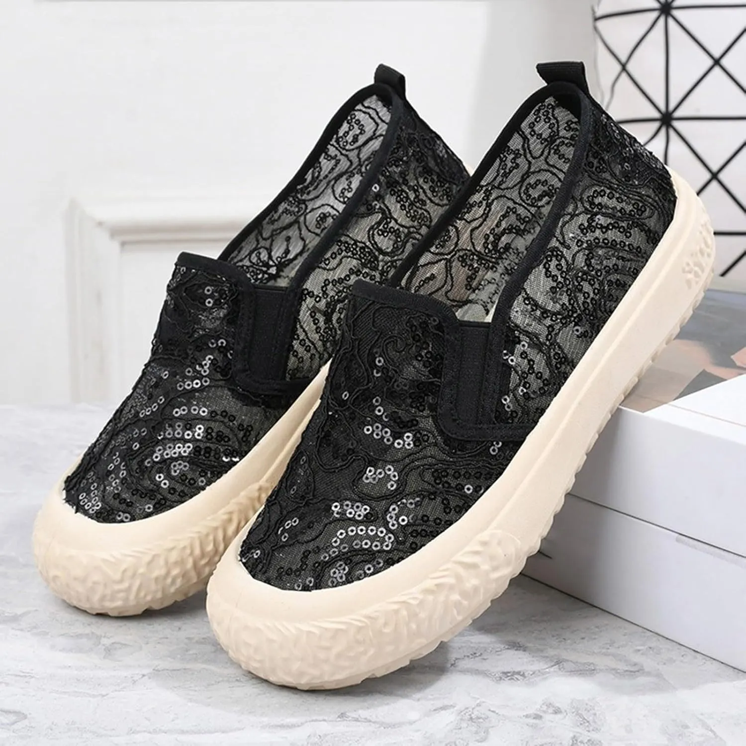 Slip On Shoes Women Work Shoes Beach Sandals Lace Up Sneaker Boys Dress Casual Shoes
