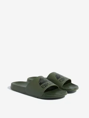 SOLEPLAY Olive Printed Slides