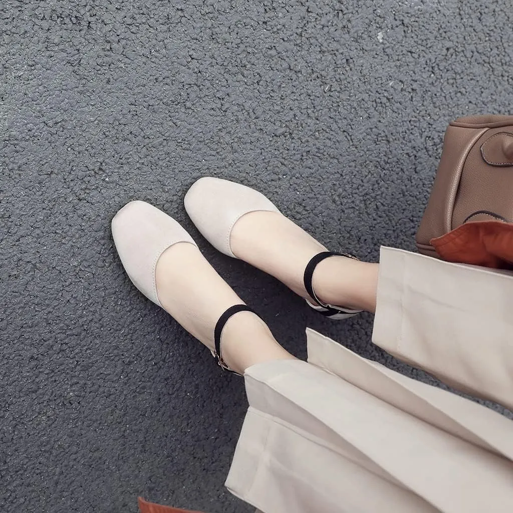 Women's Square Toe D'Orsay Pumps Comfort Ankle Strap Block Low Heel Dress Sandals Party Office Shoes