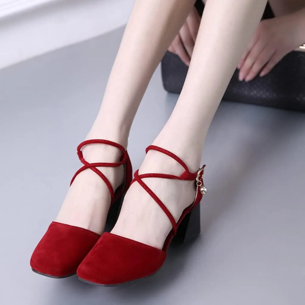 Women's Square Toe D'Orsay Pumps Comfort Ankle Strap Block Low Heel Dress Sandals Party Office Shoes