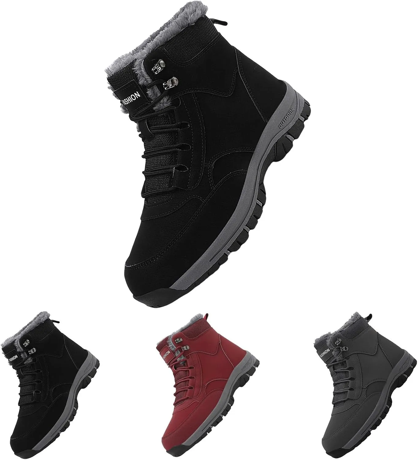 Work Boots for Men Composite Hiking Sneakers Ankle Ladies Workout Shoes for Women Nonslip Winter Backpacking Snow Botas Warm Water Hike Grounded Footwear